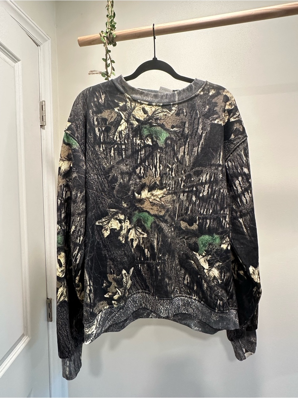Men’s L | Vintage Jerzees Outdoors Realtree Camo Fleeced Crewneck Sweatshirt